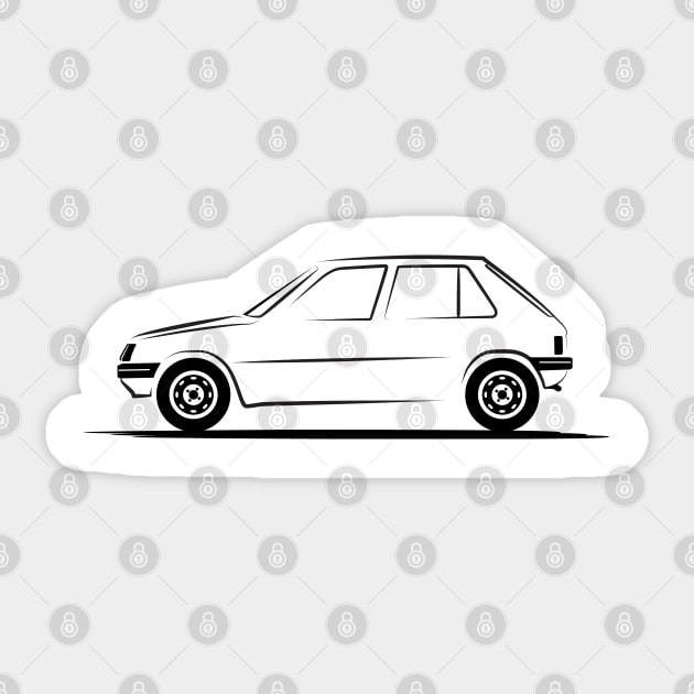 Peugeot 205 Black Sticker by PauHanaDesign